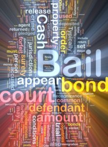 Background text pattern concept wordcloud illustration of bail glowing light